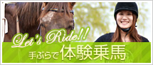 手ぶらで体験乗馬